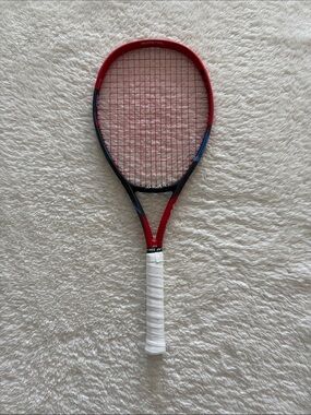 Yonex navy blue and red racket